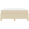 vidaXL Cadre de lit avec matelas Cr&egrave;me 140 x 190 cm tissu