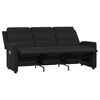 vidaXL Fauteuil de massage inclinable &agrave; 3 places noir tissu