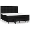 vidaXL Sommier &agrave; lattes de lit avec matelas Noir 160x200 cm Tissu