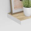 vidaXL &Eacute;tag&egrave;res flottantes 2 pcs Ch&ecirc;ne et blanc 40x23x3,8 cm MDF