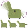 vidaXL Fauteuil de massage inclinable Vert clair Velours