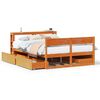 vidaXL Cadre de lit sans matelas cire marron 120x200cm bois pin massif