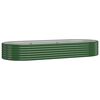 vidaXL Lit sur&eacute;lev&eacute; de jardin Acier galvanis&eacute; 249x100x36cm Vert