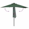 vidaXL Parasol de jardin Vert 294 x 150 x 223 cm Polyester et Acier