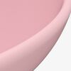 vidaXL Lavabo rond de salle de bain Rose mat 32,5x14 cm C&eacute;ramique