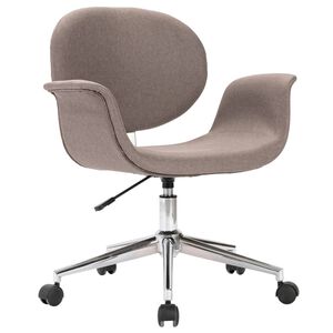 vidaXL Chaise pivotante &agrave; manger taupe tissu