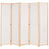 vidaXL Cloison de s&eacute;paration 5 panneaux Cr&egrave;me 200 x 170 x 4 cm Tissu