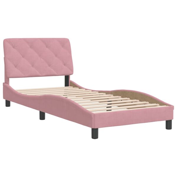 vidaXL Cadre de lit sans matelas rose 80x200 cm velours