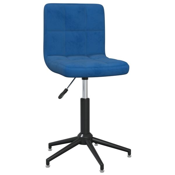 vidaXL Chaises pivotantes &agrave; manger lot de 2 Bleu Velours