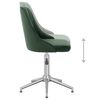 vidaXL Chaises pivotantes &agrave; manger lot de 4 vert fonc&eacute; velours
