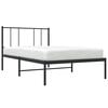vidaXL Cadre de lit m&eacute;tal sans matelas avec t&ecirc;te de lit noir 107x203cm