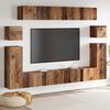 vidaXL Unites TV Montage mural 4 pcs Bois Ancien Bois d'ing&eacute;nierie