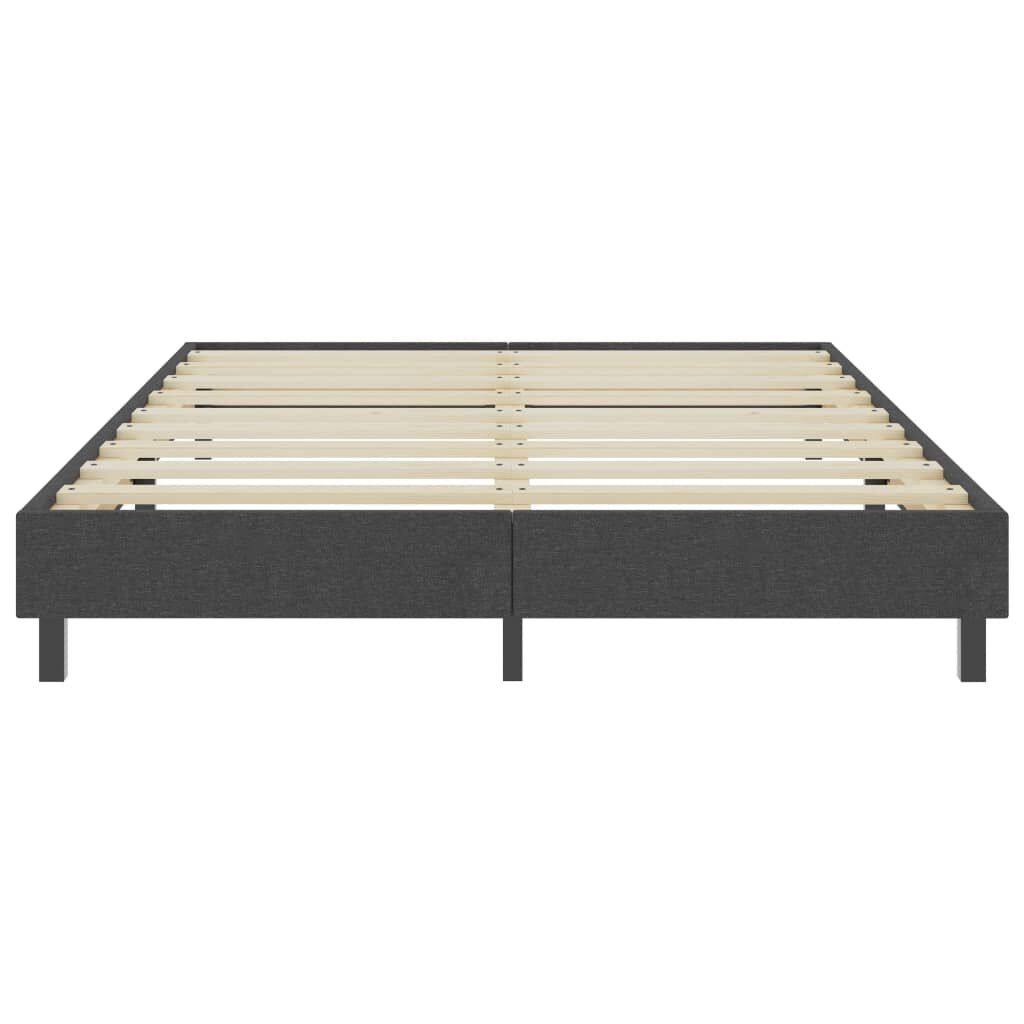 Cadre De Lit Double Rembourré VidaXL 180x200cm - Gris Foncé - Sommier Lattes Inclus - Moderne