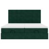 vidaXL Cadre de lit ottoman avec matelas vert foncé 160x200 cm velours