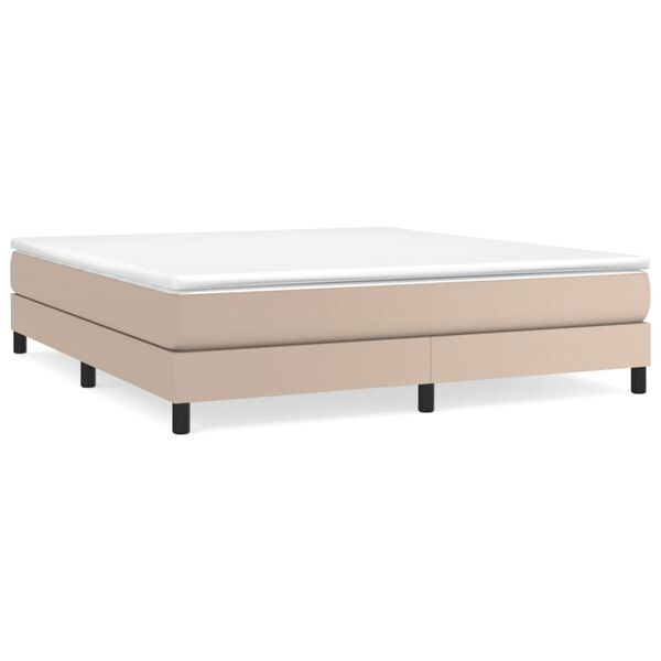vidaXL Sommier &agrave; lattes de lit avec matelas Cappuccino 180x200 cm
