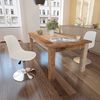 vidaXL Chaises pivotantes &agrave; manger lot de 2 blanc similicuir