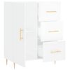 vidaXL Buffet Blanc brillant 69,5x34x90 cm Bois d'ingénierie