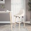 vidaXL Tabouret de bar Cr&egrave;me Tissu