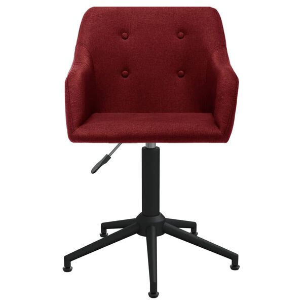vidaXL Chaise pivotante de salle &agrave; manger Rouge bordeaux Tissu