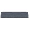 vidaXL Cadre de lit avec matelas avec matelas 2 pcs Gris Fonc&eacute; Velours