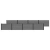 vidaXL Panneau de cl&ocirc;ture 8 pcs WPC et Aluminium Gris