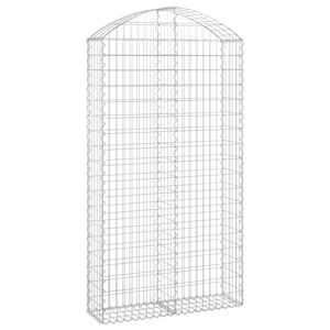 vidaXL Panier de gabions arqu&eacute; 100x30x180/200 cm Fer galvanis&eacute;