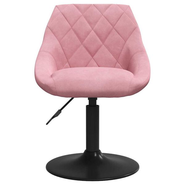 vidaXL Chaises pivotantes à manger lot de 2 Rose Velours
