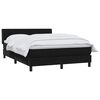 vidaXL Sommier &agrave; lattes de lit avec matelas noir 140x210 cm velours
