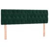 vidaXL T&ecirc;tes de lit Vert fonc&eacute; 160x7x78/88 cm Velours