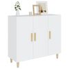 vidaXL Buffet blanc 90x34x80 cm bois d'ingénierie