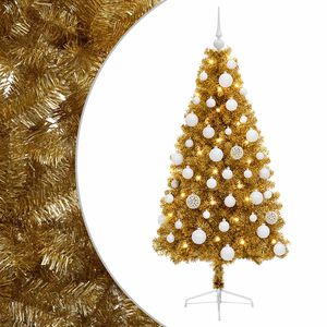 vidaXL Sapin de No&euml;l artificiel avec boules 120 cm 150 LED Blanc chaud