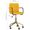 vidaXL Chaises pivotantes &agrave; manger lot de 2 jaune moutarde velours
