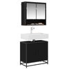 vidaXL Meuble de Lavabo de Salle de Bain Ch&ecirc;ne noir 65 x 33 x 60 cm