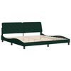 vidaXL Cadre de lit sans matelas vert foncé 200x200 cm velours