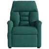vidaXL Fauteuil de massage inclinable &eacute;lectrique Vert fonc&eacute; Tissu