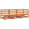 vidaXL Canap&eacute; de jardin 3 places cire marron bois de pin massif