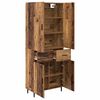 vidaXL Haut Armoire 2 pcs Bois Ancien Bois Agglom&eacute;r&eacute; et Verre