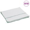 vidaXL Chiffon de nettoyage 10 pcs blanc et des rayures vertes 50x60cm