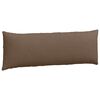 vidaXL Coussins de canapé 2 pcs Marron 120 x 40 cm tissu