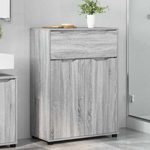 vidaXL Cabinet de salle de bain Gris Sonoma 72,5 x 36,5 x 100 cm