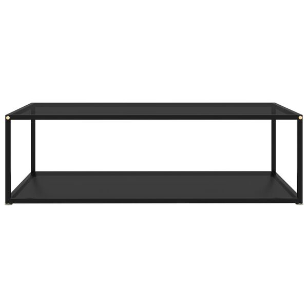 vidaXL Table basse Noir 120x60x35 cm Verre tremp&eacute;