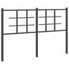 vidaXL T&ecirc;te de lit de remplacement m&eacute;tal noir 140 cm