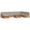 vidaXL Ensemble de canap&eacute;s d'ext&eacute;rieur 9 pcs Gris Naturel et Clair