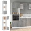 vidaXL Meuble micro-ondes "Lyon" Gris Sonoma 60 x 57 x 207 cm Bois d'ingénierie