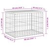 vidaXL Banc de jardin design gabion 63x44x42 cm bois massif de douglas