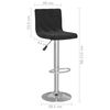 vidaXL Tabourets de bar lot de 2 noir velours