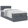 vidaXL Cadre de lit ottoman avec matelas gris fonc&eacute; 90x190 cm velours