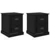 vidaXL Cabinet de chevet 2 pi&egrave;ces Ch&ecirc;ne noir 39 x 39 x 47.5 cm