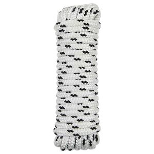 vidaXL Corde de bateau 10 mm 6 m Blanc et noir Polyester