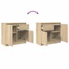 vidaXL Buffet avec tiroir ch&ecirc;ne sonoma 71x35x65 cm bois d'ing&eacute;nierie